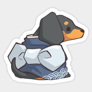 Kimono Dachshund Sticker